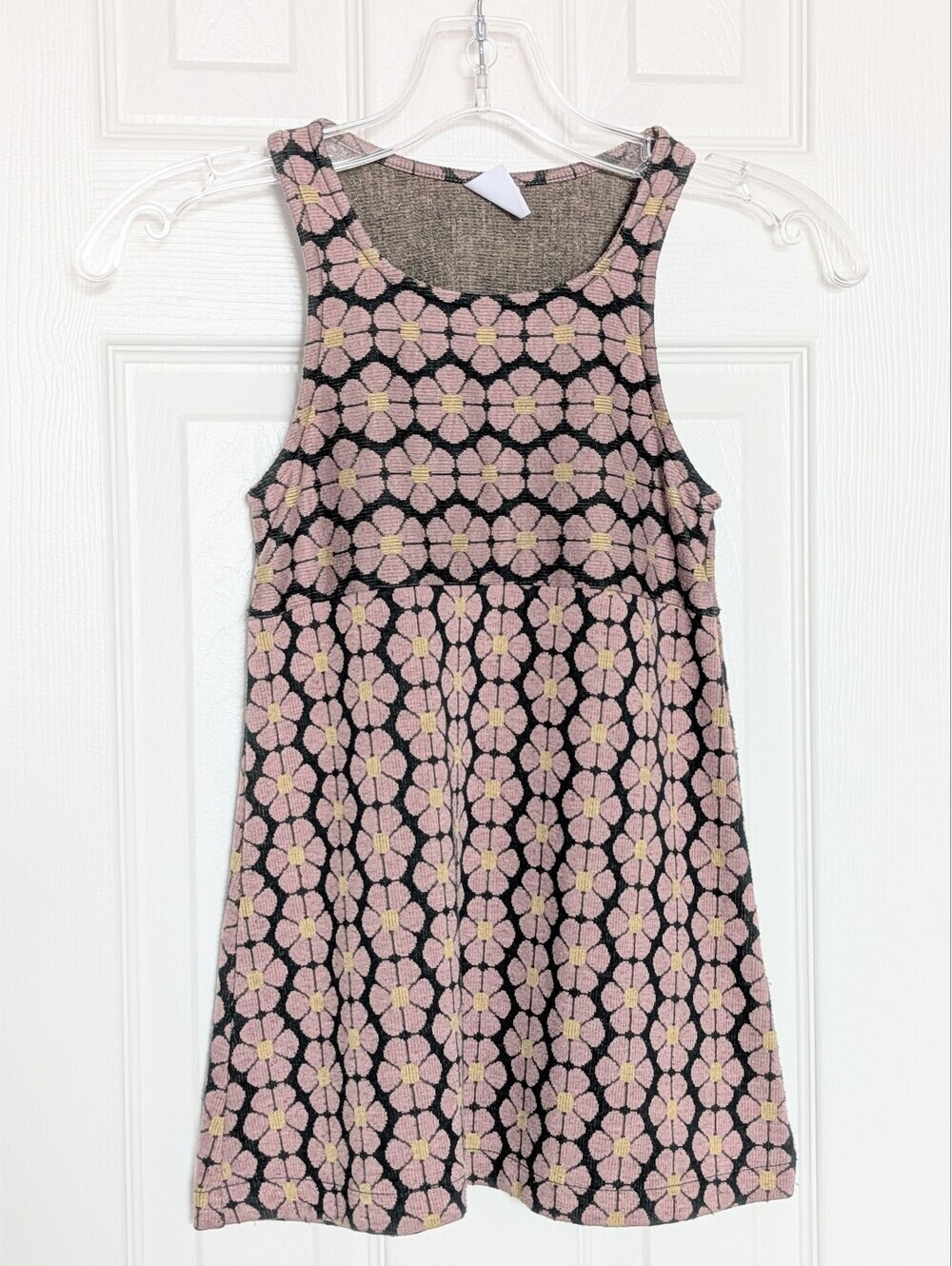 Zara Girls' (Size 7) Jumper/Pinafore Dress w/All-Around  Floral Pattern
